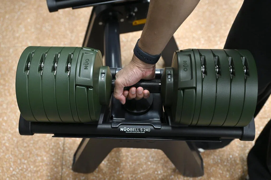 Nouvel adjustable dumbbells.