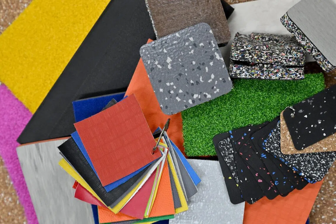 Various flooring materials for gymnasiums