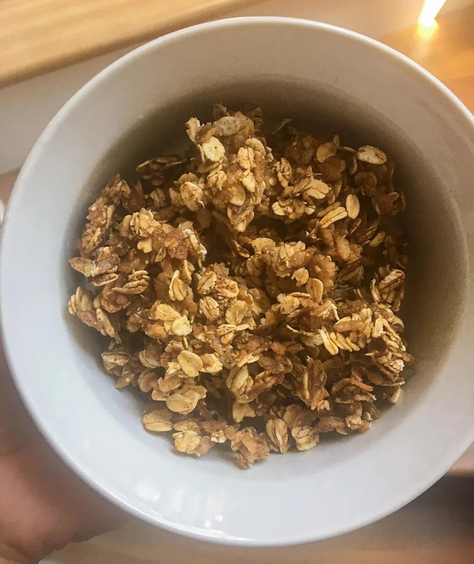 Granola bowl with oats and nuts