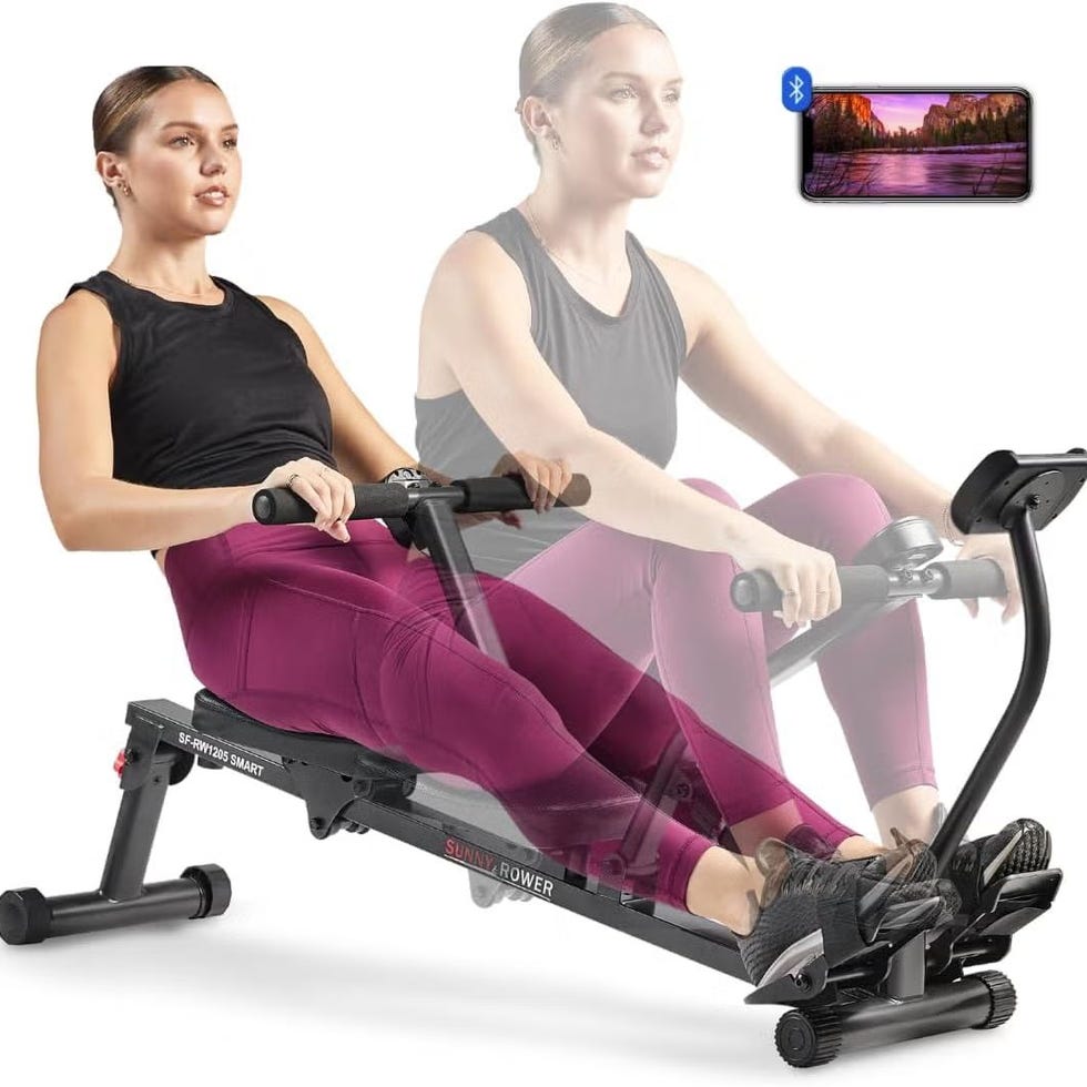 Smart and compact adjustable rowing machine